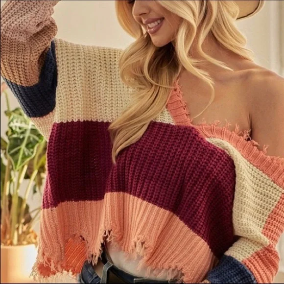 The TROUBLE MAKER Distressed V-Neck--LAST ONE ☝️ - Picture 4 of 4